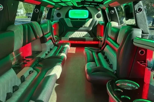 Cadillac ESCLADE stretch limo 20 passengers Captain chair